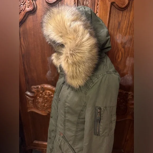 NWT BASS CO Fur Hood Winter Coat - Picture 5 of 14